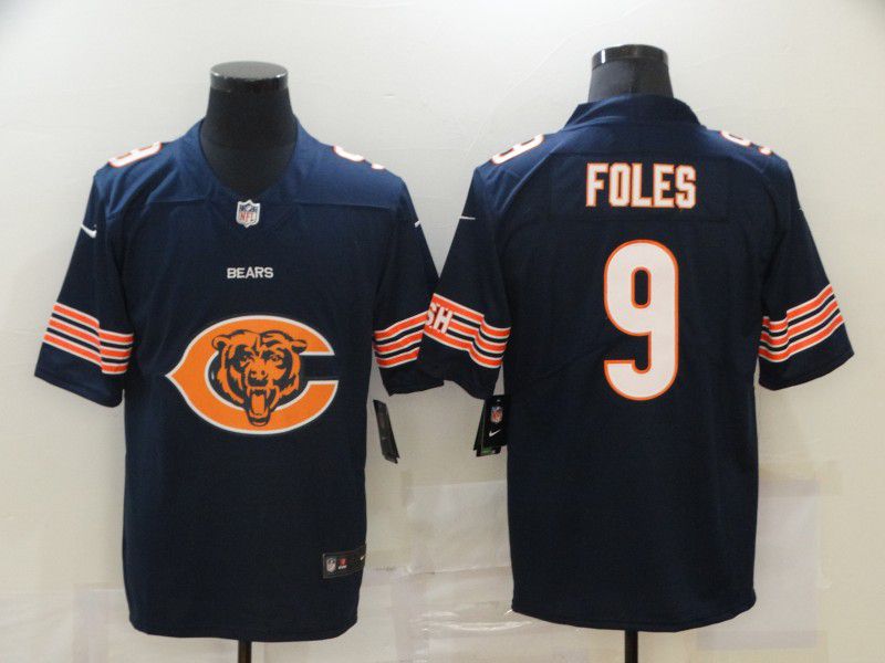 Men Chicago Bears #9 Foles Blue Nike Vapor Untouchable Limited 2020 NFL Nike Jerseys->chicago bears->NFL Jersey